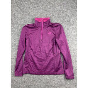 The North Face Pullover Womens Medium Purple‎ Pink Quarter Zip Stretch Fleece